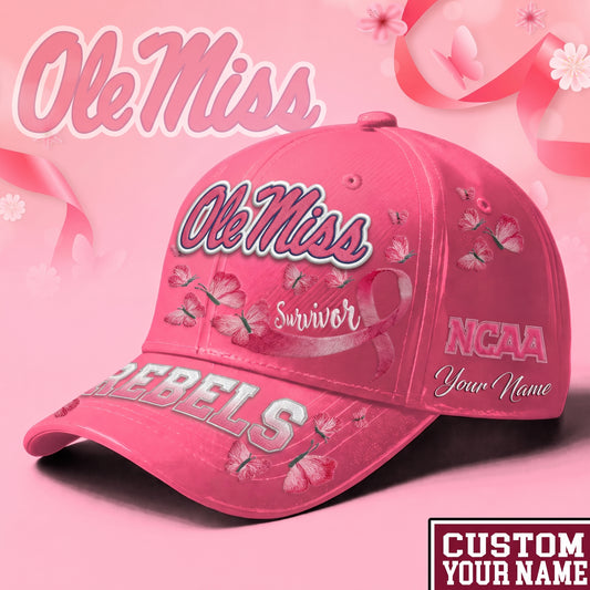 PREMIUM NCAA X OLE EXCLUSIVE BREAST CANCER SURVIOR CAP