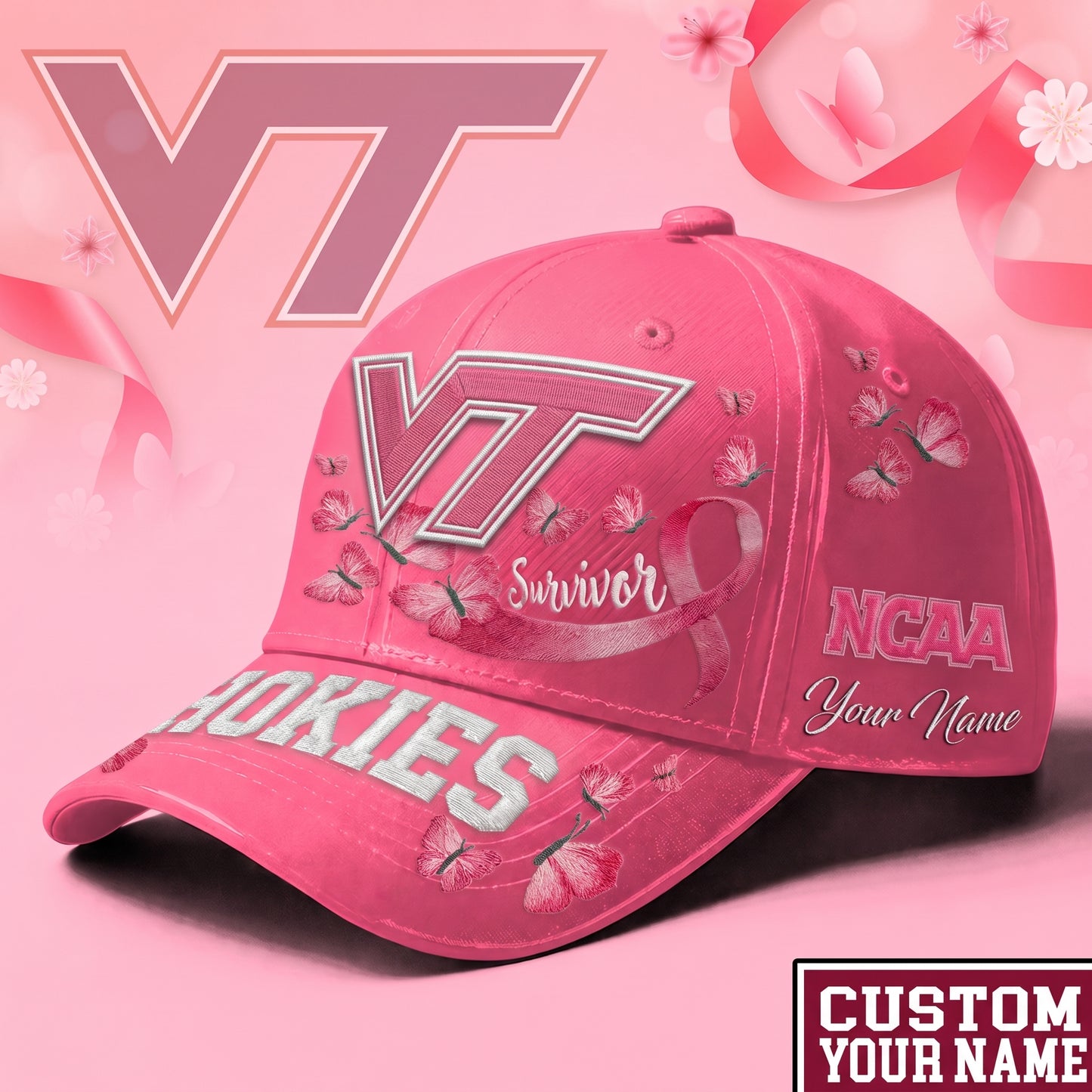 PREMIUM NCAA X VIR EXCLUSIVE BREAST CANCER SURVIOR CAP
