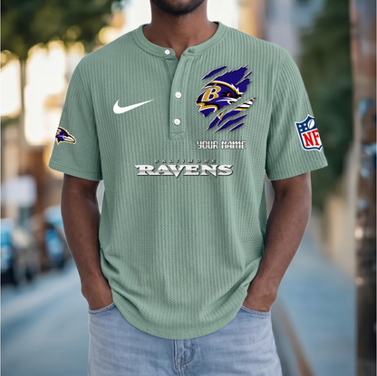 PREMIUM NFL  X  BR Crew neck button Henry Shirt Limited Editions NDT VHM 230426