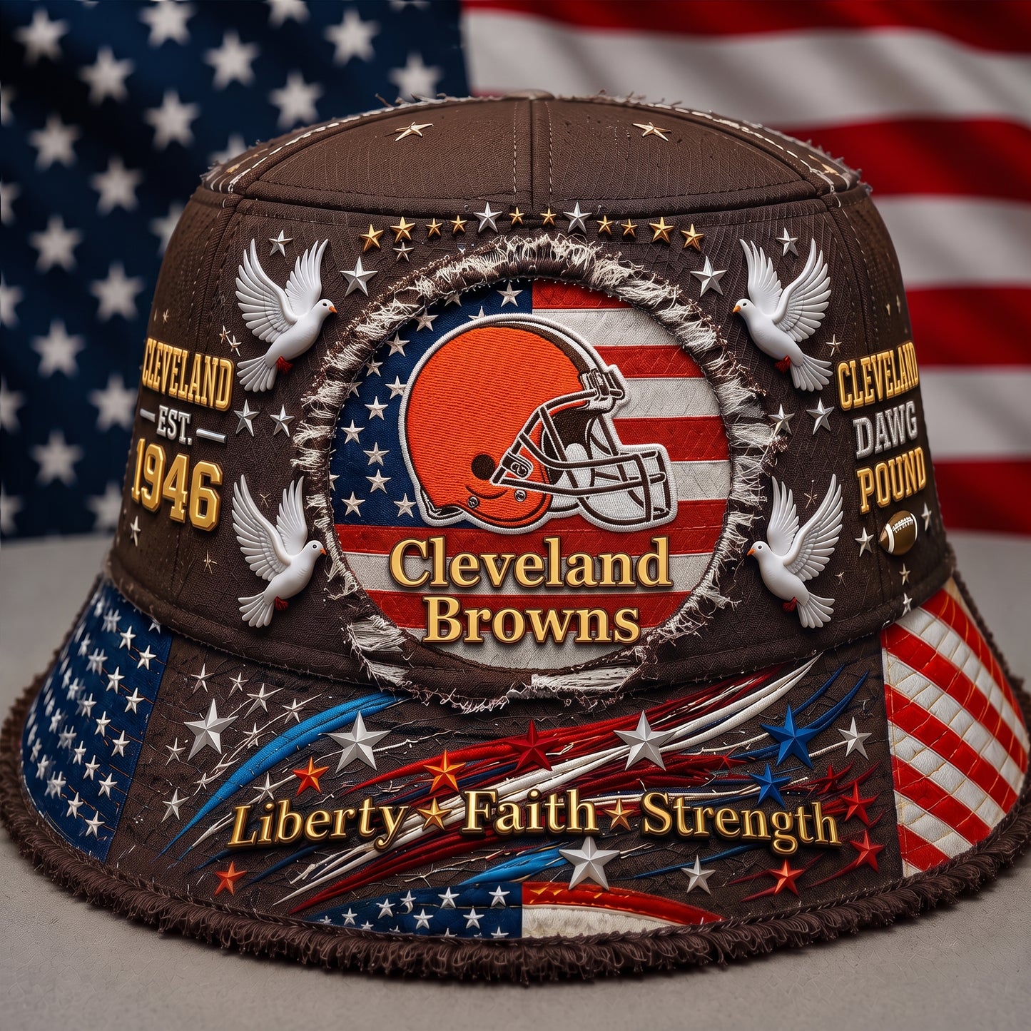 PREMIUM NFL X CLE EXCLUSIVE BUCKET HAT FOR SUMMER HOLIDAY