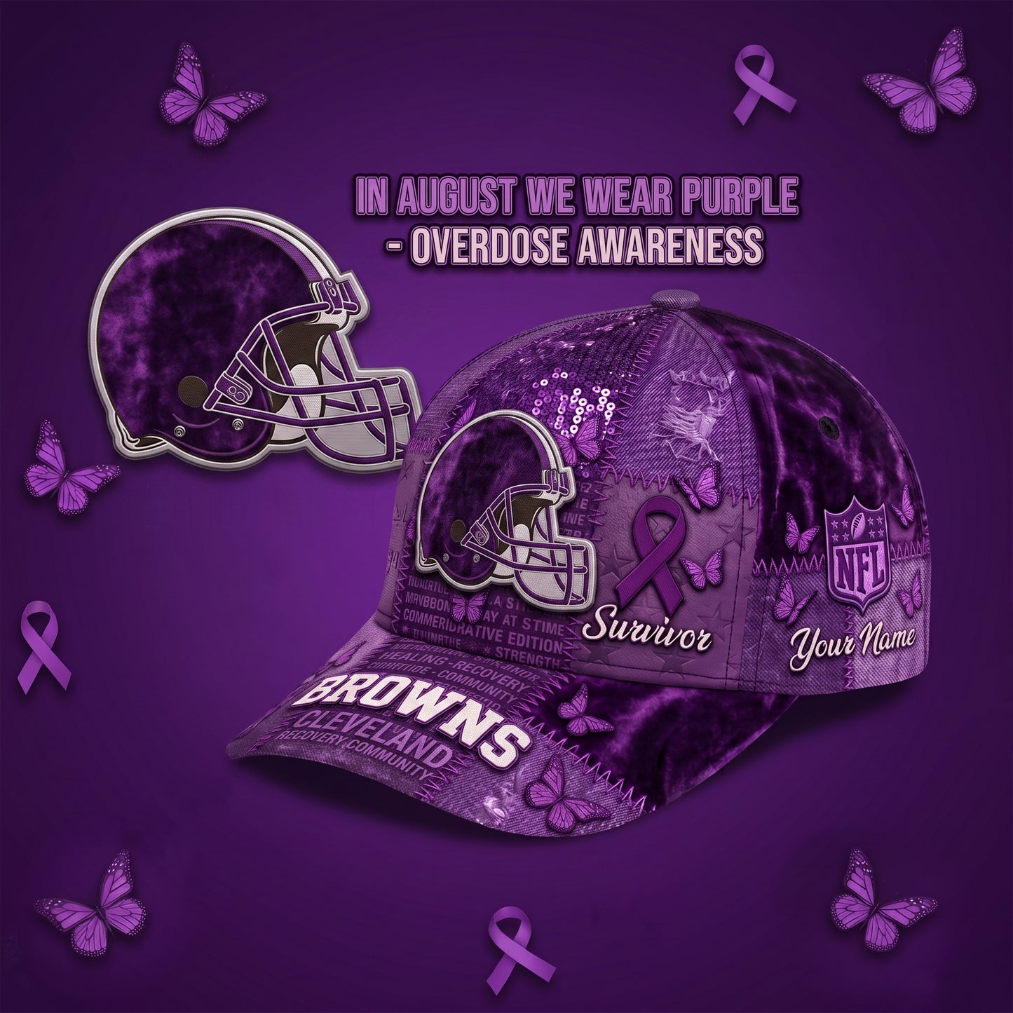 PREMIUM NFL X CLE EXCLUSIVE OA PERSONALIZED CAP