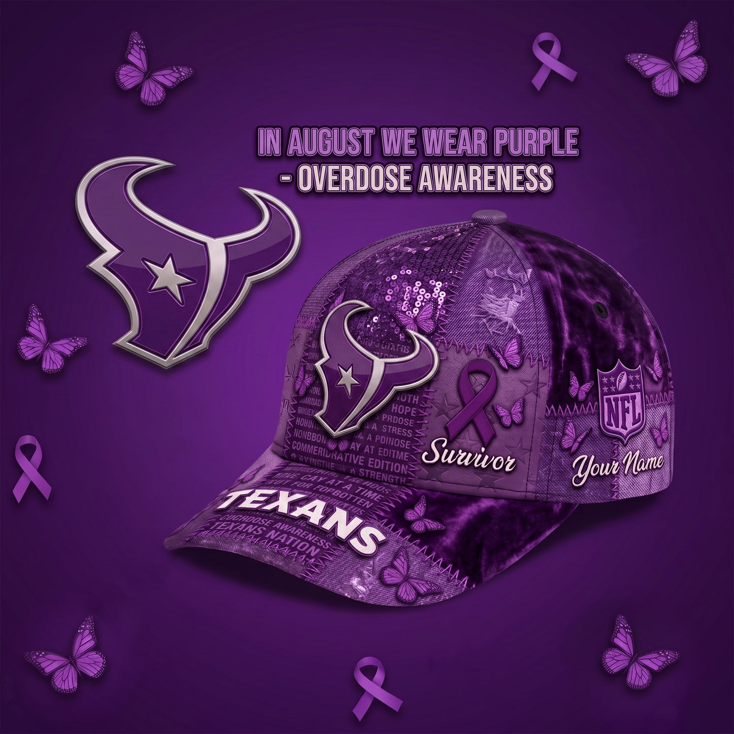 PREMIUM NFL X HT EXCLUSIVE OA PERSONALIZED CAP