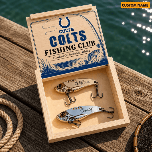 PREMIUM NFL X IND Custom Name Fishing Lure Set Gift For Fan - Limited Edition 070726