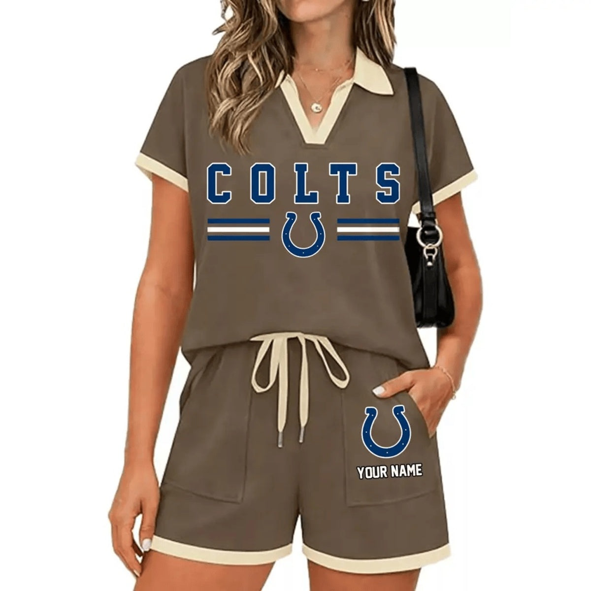 PREMIUM NFL X IND Retro Athletic Contrast Polo Set FOR SUMMER HOLIDAY NDT NHM 100626