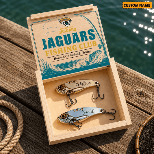 PREMIUM NFL X JAC Custom Name Fishing Lure Set Gift For Fan - Limited Edition 070726