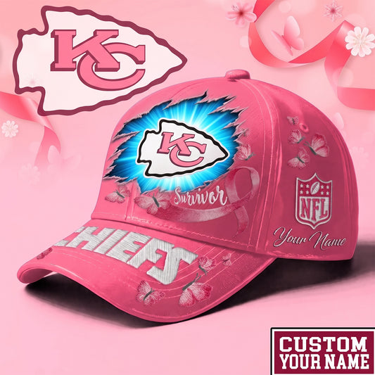 PREMIUM NFL X KC Exclusive Breast Cancer SURVIOR CAP V3