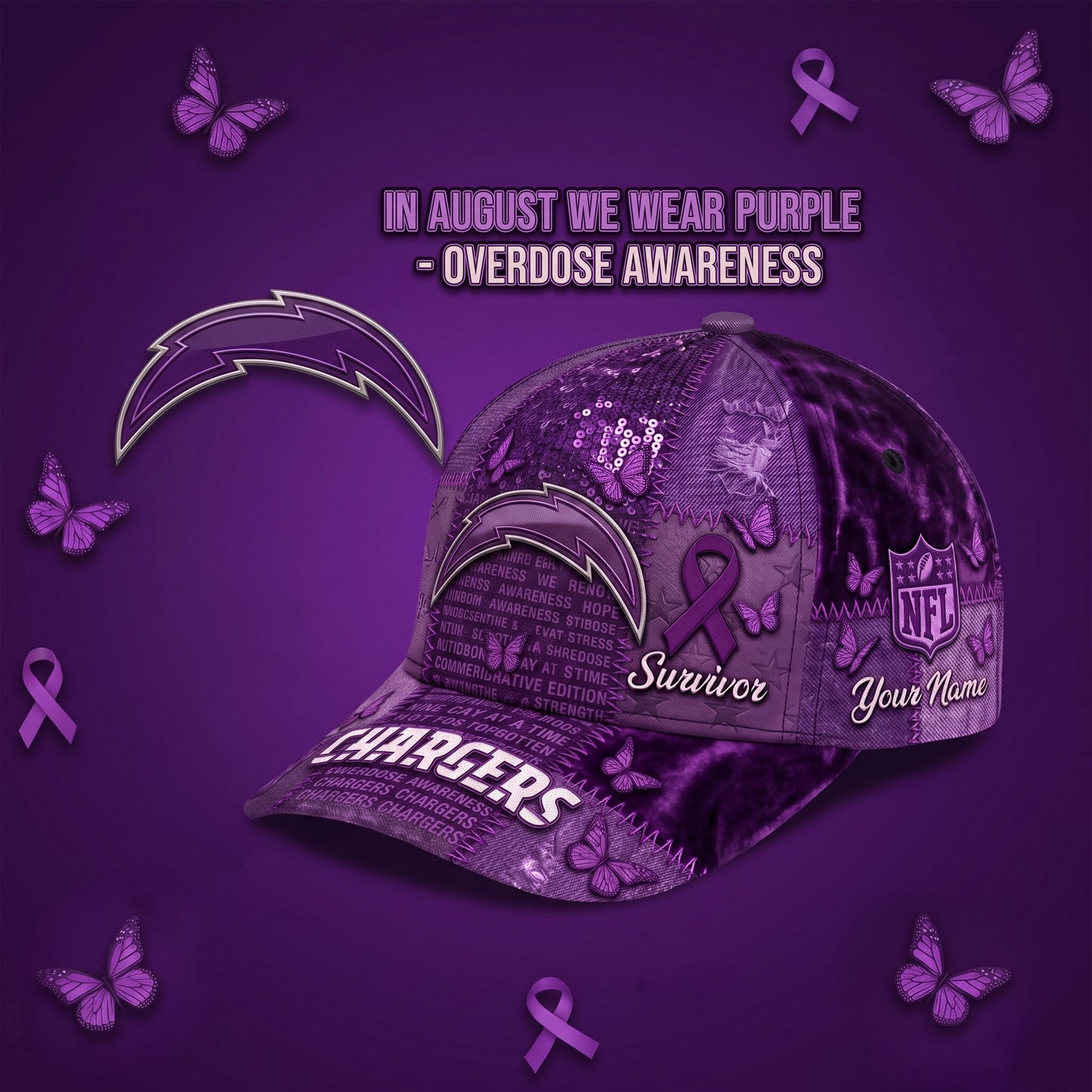PREMIUM NFL X LAC EXCLUSIVE OA PERSONALIZED CAP
