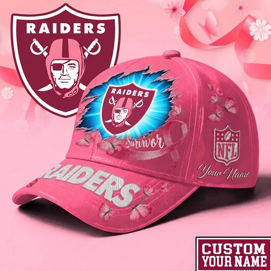 PREMIUM NFL X LV Exclusive Breast Cancer SURVIOR CAP V3