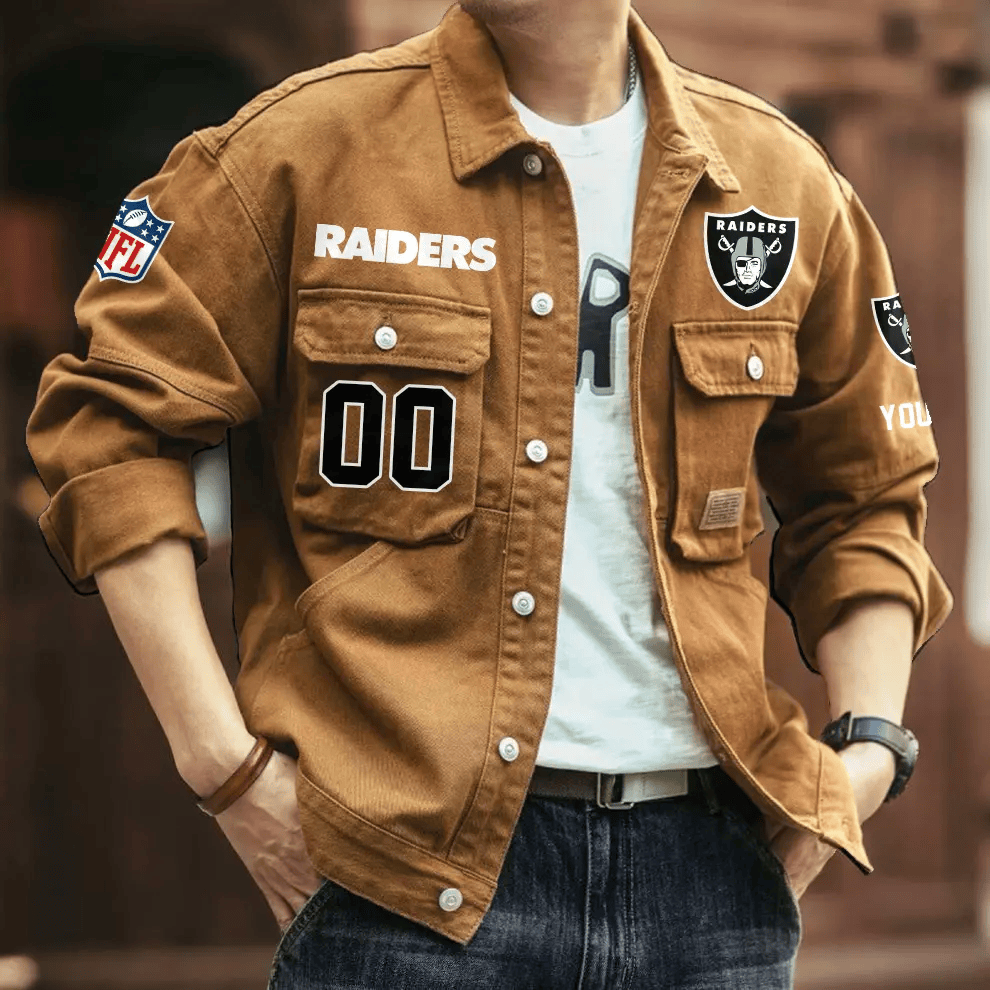 PREMIUM NFL X LVR Men's Denim Autumn Jackets NDT VHM 090626