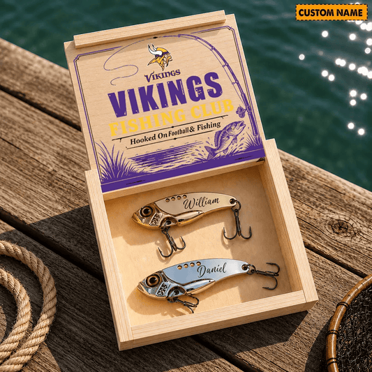 PREMIUM NFL X MIN Custom Name Fishing Lure Set Gift For Fan - Limited Edition 070726