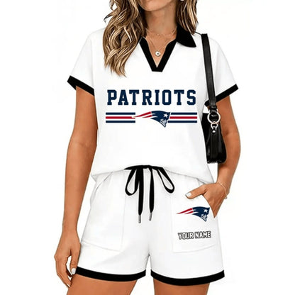 PREMIUM NFL X NE Retro Athletic Contrast Polo Set FOR SUMMER HOLIDAY NDT NHM 100626