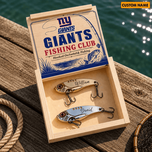 PREMIUM NFL X NYG Custom Name Fishing Lure Set Gift For Fan - Limited Edition 070726