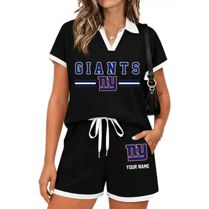 PREMIUM NFL X NYG Retro Athletic Contrast Polo Set FOR SUMMER HOLIDAY NDT NHM 100626