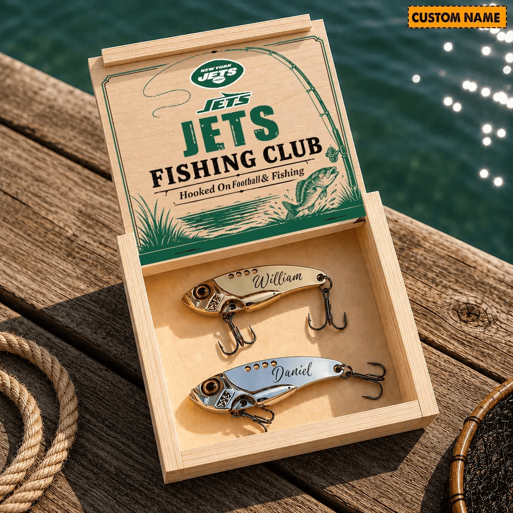 PREMIUM NFL X NYJ Custom Name Fishing Lure Set Gift For Fan - Limited Edition 070726