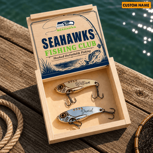 PREMIUM NFL X SEA Custom Name Fishing Lure Set Gift For Fan - Limited Edition 070726