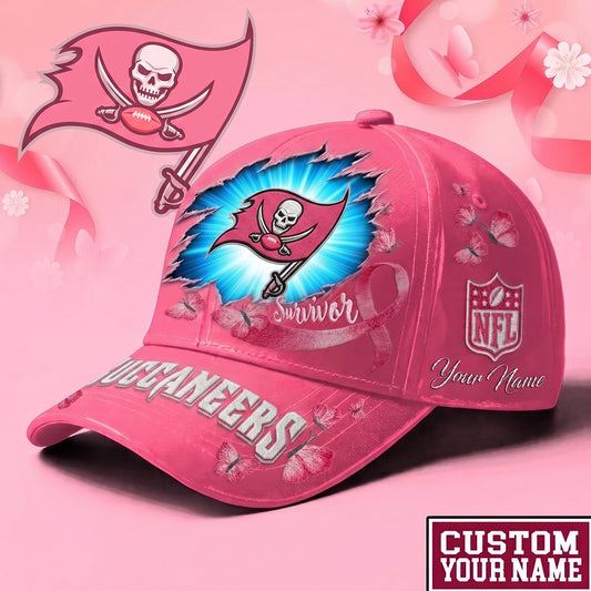 PREMIUM NFL X TB Exclusive Breast Cancer SURVIOR CAP V3