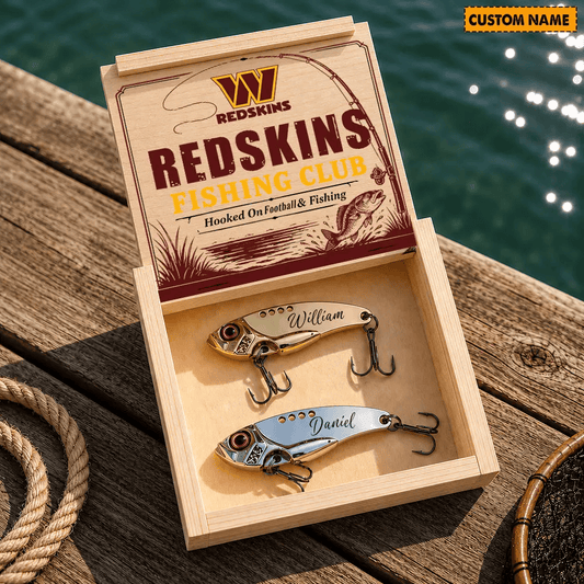 PREMIUM NFL X WAS Custom Name Fishing Lure Set Gift For Fan - Limited Edition 070726