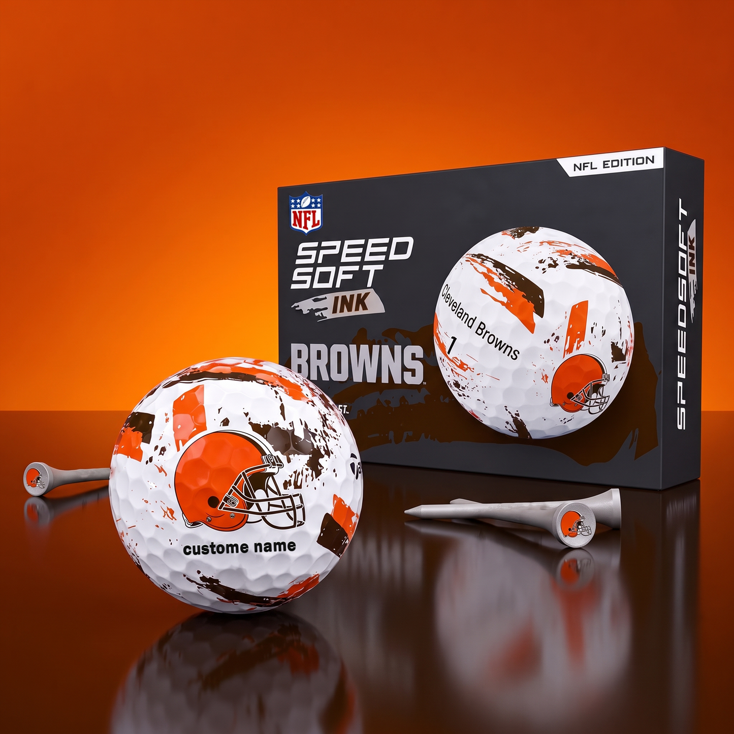 PREMIUM NFL x CLE EXCLUSIVE Speedsoft Ink Golf Balls Set Limited Editions V3