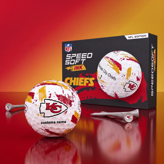 PREMIUM NFL x KCC EXCLUSIVE Speedsoft Ink Golf Balls Set Limited Editions V3
