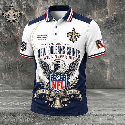 PREMIUM NFL x NO EXCLUSIVE 250 Years Anniversary Of Freedom POLO SHIRT290626