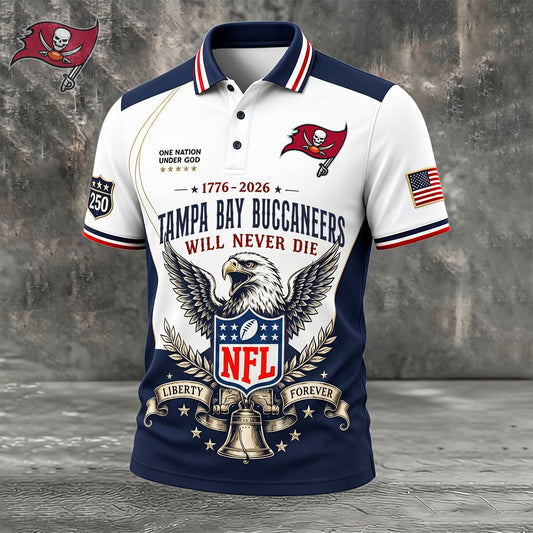 PREMIUM NFL x TB EXCLUSIVE 250 Years Anniversary Of Freedom POLO SHIRT290626