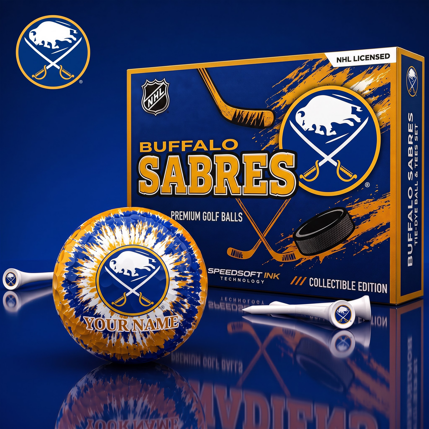 PREMIUM NHL  X BS EXCLUSIVE PERSONALIZED TIE-Dye OLF BALL SET LIMITED EDTION