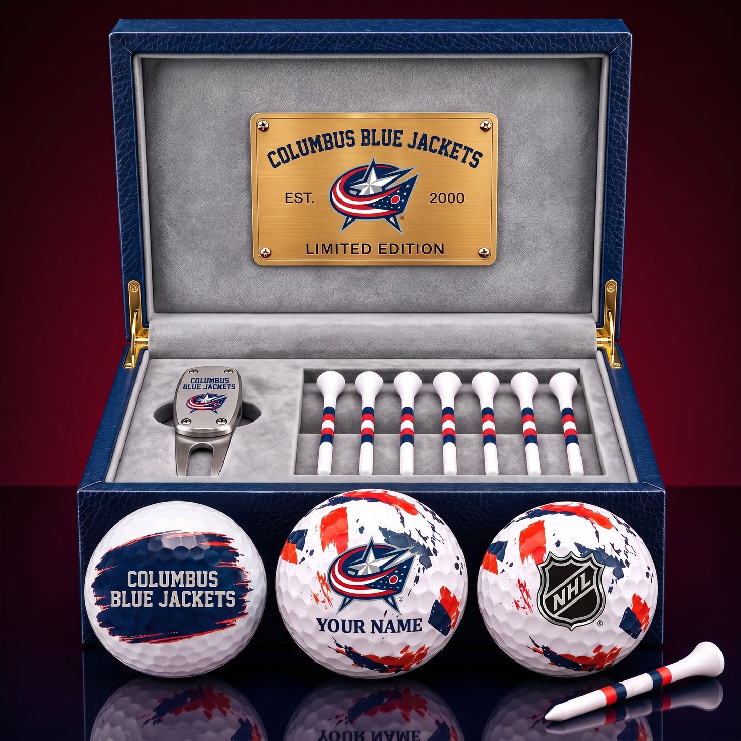PREMIUM NHL X CBJ EXCLUSIVE PERSONALIZED GOLF BALL SET LIMITED EDTION