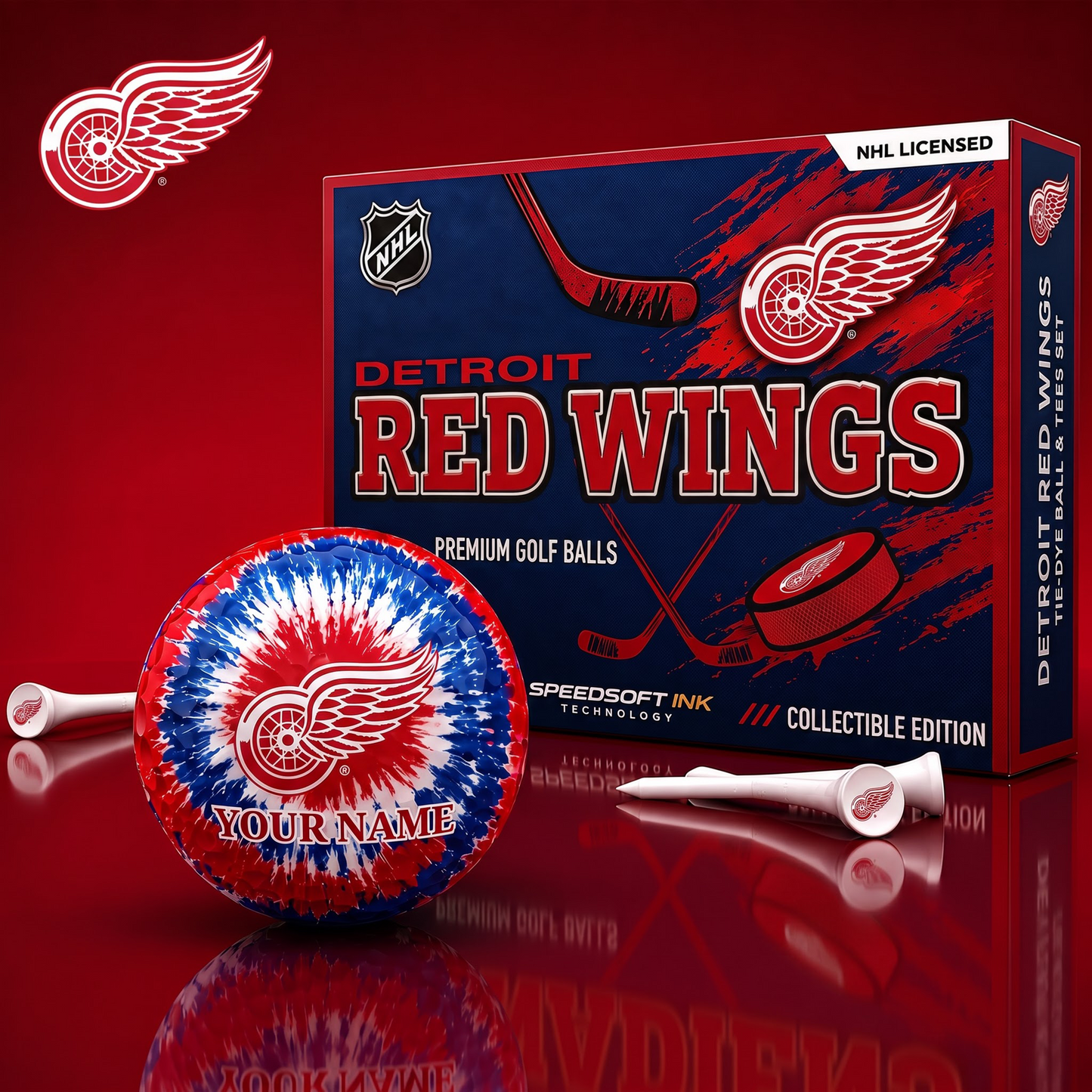 PREMIUM NHL  X DRW EXCLUSIVE PERSONALIZED TIE-Dye OLF BALL SET LIMITED EDTION
