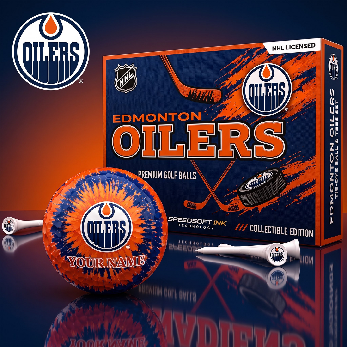PREMIUM NHL  X EO EXCLUSIVE PERSONALIZED TIE-Dye OLF BALL SET LIMITED EDTION