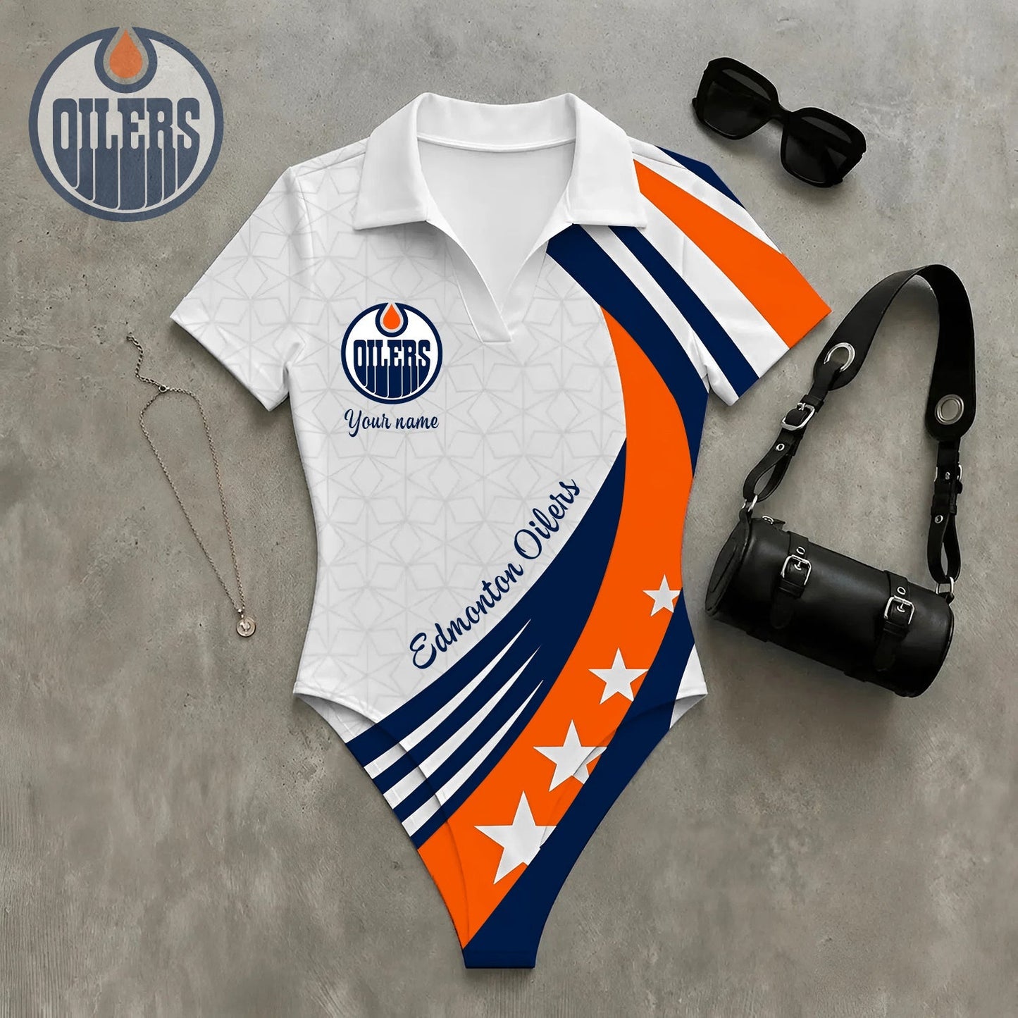 PREMIUM NHL X EO Women�???s Slim-Fit V-Neck Polo Bodysuit NDT NHM 270526
