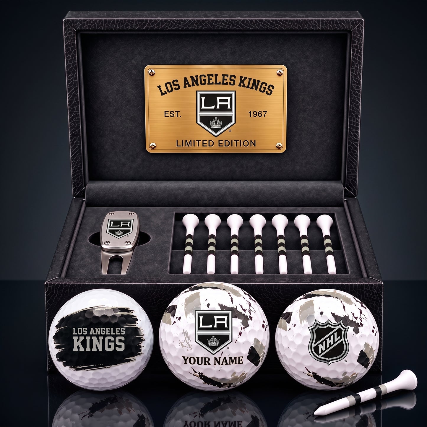 PREMIUM NHL X LAK EXCLUSIVE PERSONALIZED GOLF BALL SET LIMITED EDTION