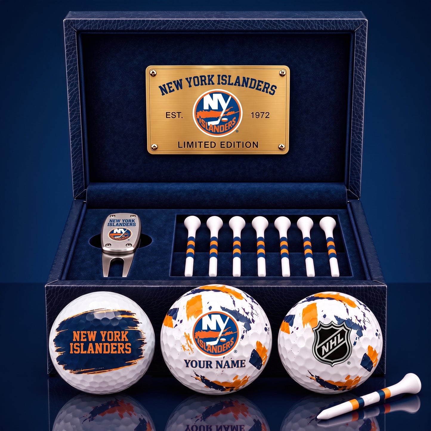 PREMIUM NHL X NYI EXCLUSIVE PERSONALIZED GOLF BALL SET LIMITED EDTION