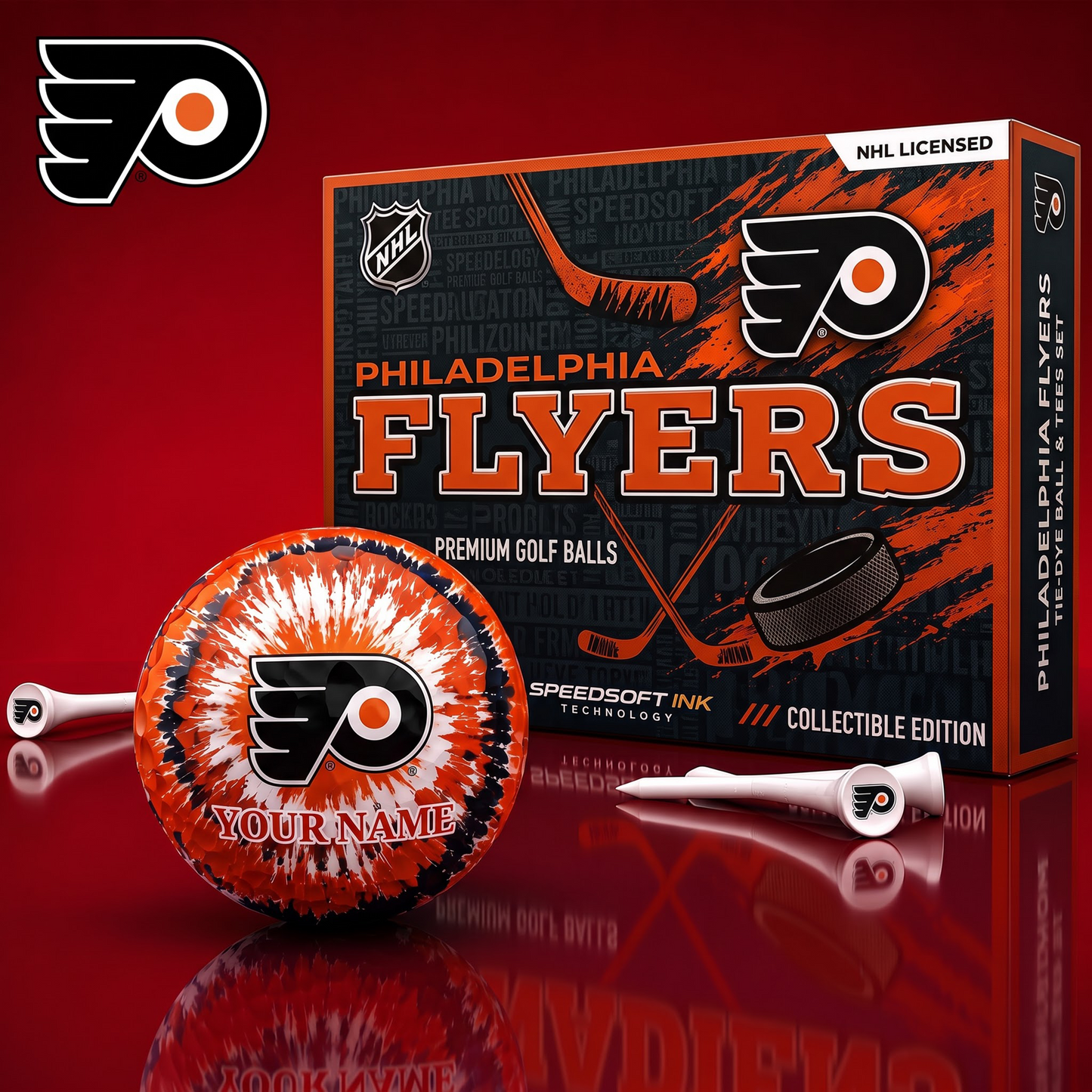 PREMIUM NHL  X PF EXCLUSIVE PERSONALIZED TIE-Dye OLF BALL SET LIMITED EDTION