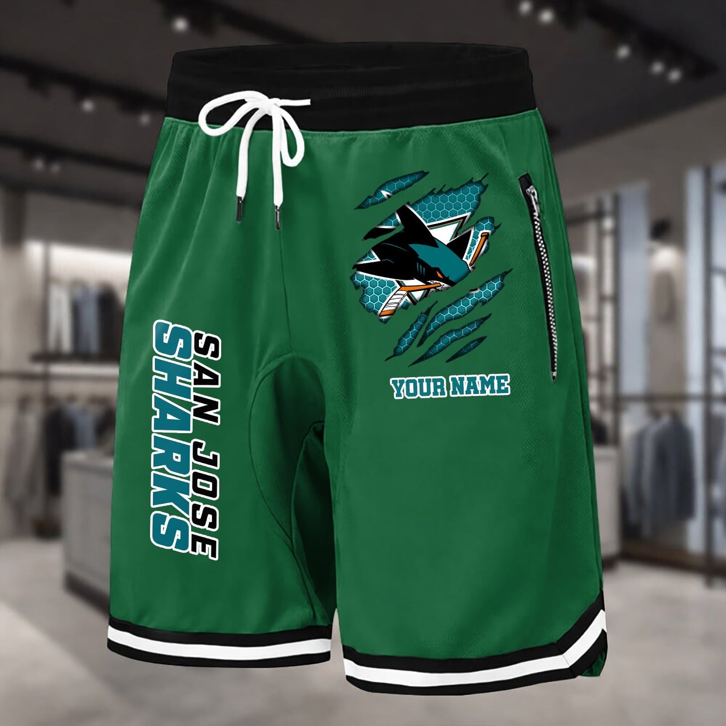 PREMIUM NHL X SJS Summer Fitness Breathable Basketball Shorts NDT NHM 240426