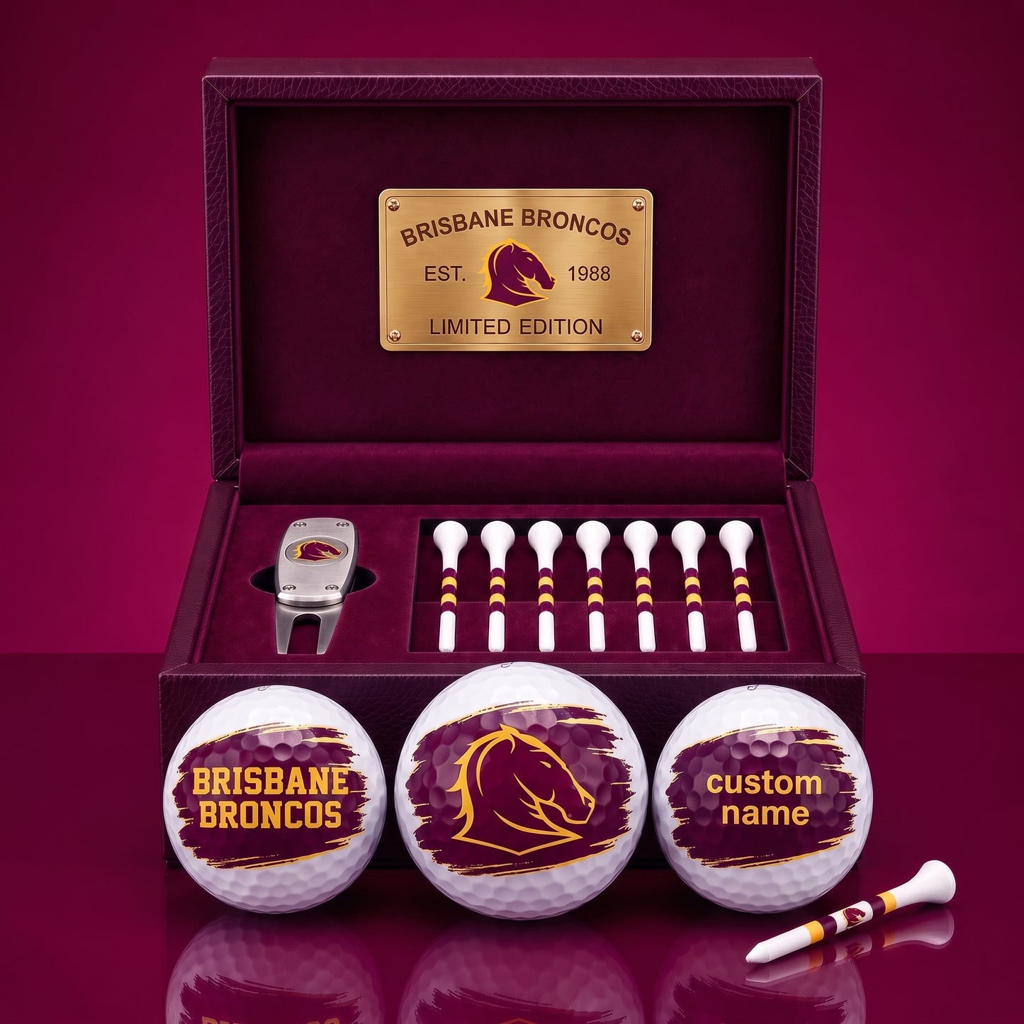 PREMIUM NRL X BB EXCLUSIVE PERSONALIZED GOLF BALL SET LIMITED EDTION