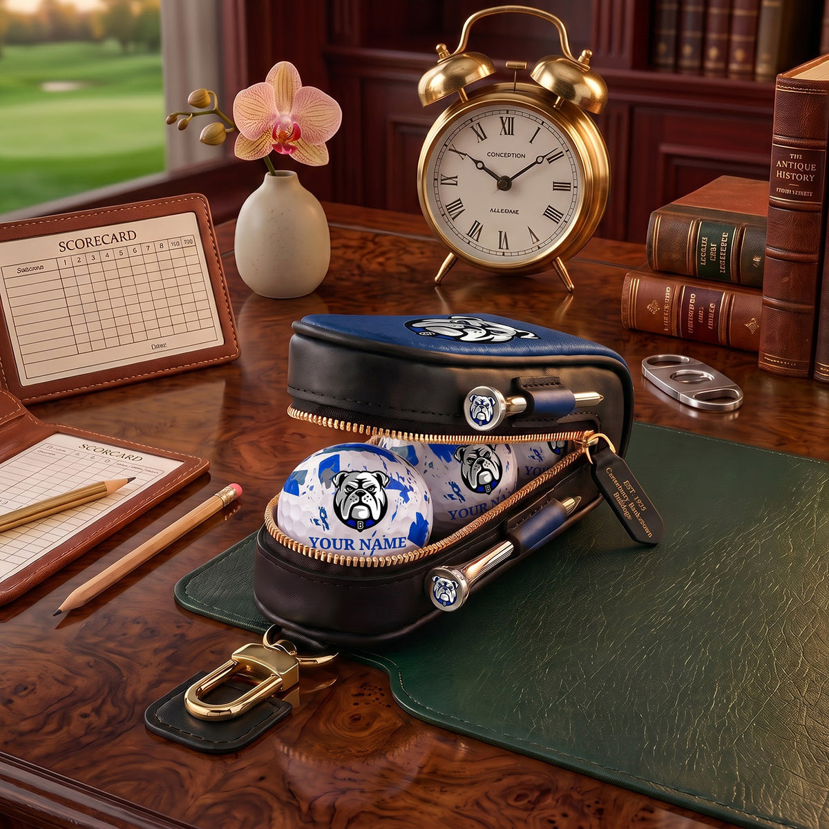 PREMIUM NRL X CBB DELUXE LEATHER GOLF POUCH FOR TOURNAMENT