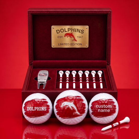 PREMIUM NRL X DOL EXCLUSIVE PERSONALIZED GOLF BALL SET LIMITED EDTION