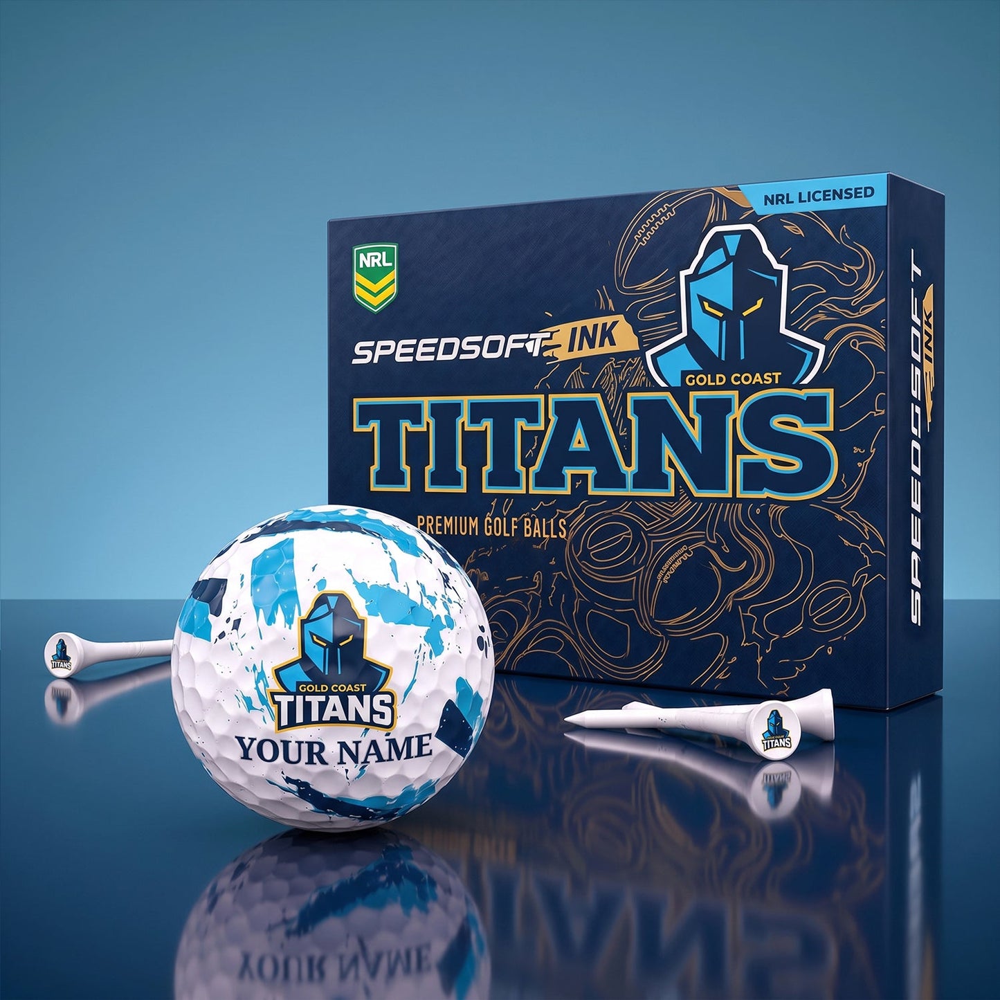 PREMIUM NRL X GCT EXCLUSIVE PERSONALIZED GOLF BALL SET LIMITED EDTION