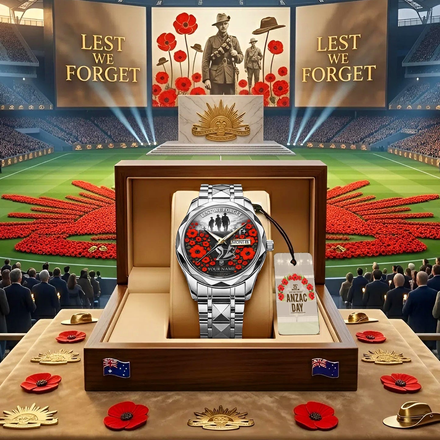 PREMIUM NRL X MS ANNIVERSARY 111TH ANZAC Alloy Luxury Quartz Watch Limited Edition NDT NHM 310326