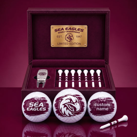 PREMIUM NRL X MWSE EXCLUSIVE PERSONALIZED GOLF BALL SET LIMITED EDTION