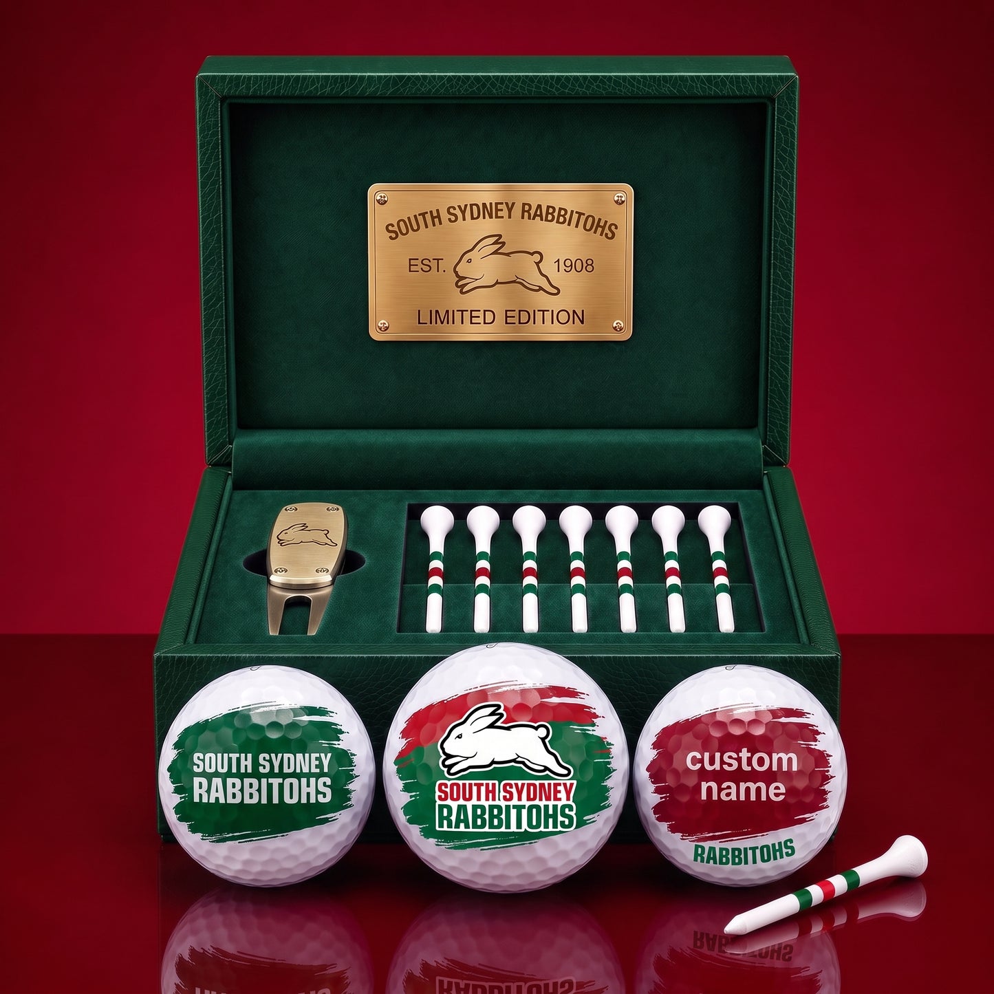 PREMIUM NRL X SSR EXCLUSIVE PERSONALIZED GOLF BALL SET LIMITED EDTION