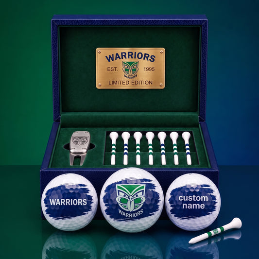 PREMIUM NRL X WAR EXCLUSIVE PERSONALIZED GOLF BALL SET LIMITED EDTION