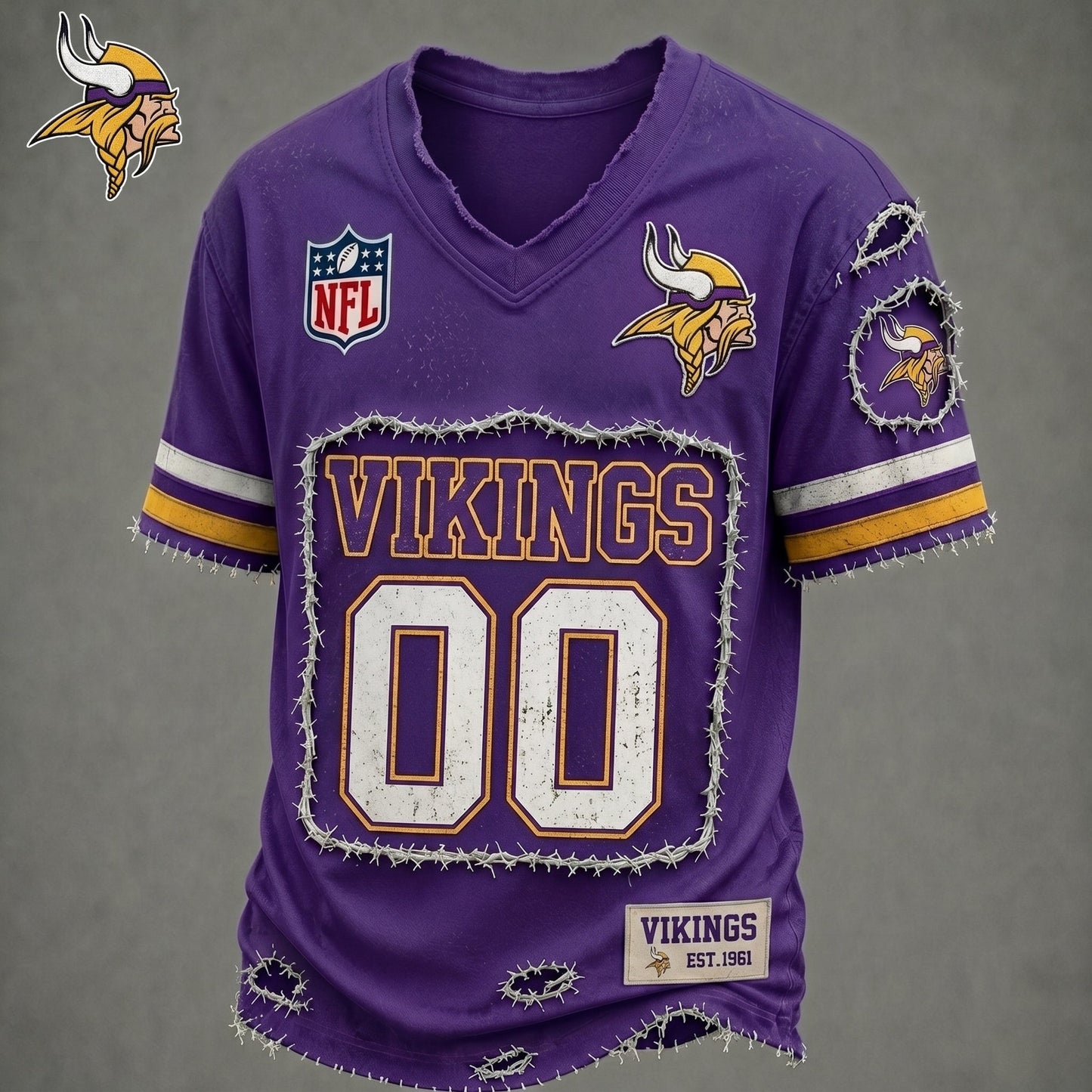 PREMIUM NFL X MV LUXURY V-NECK T-SHIRT CUSTOME NUMBER FOR SEASON SUMMER NDT VHM 200626