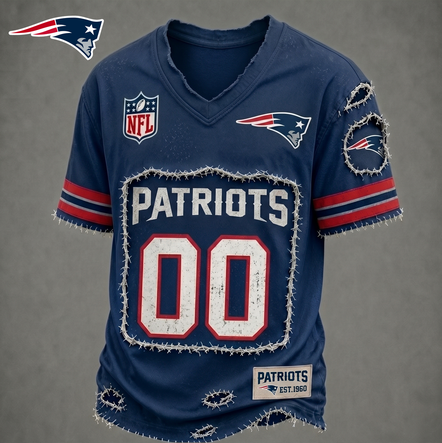 PREMIUM NFL X NEP LUXURY V-NECK T-SHIRT CUSTOME NUMBER FOR SEASON SUMMER NDT VHM 200626