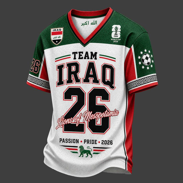 PREMIUM WC 2026 X IRAQ  V-Neck Jersey LIMIED EDITIONS NDT VHM 190526