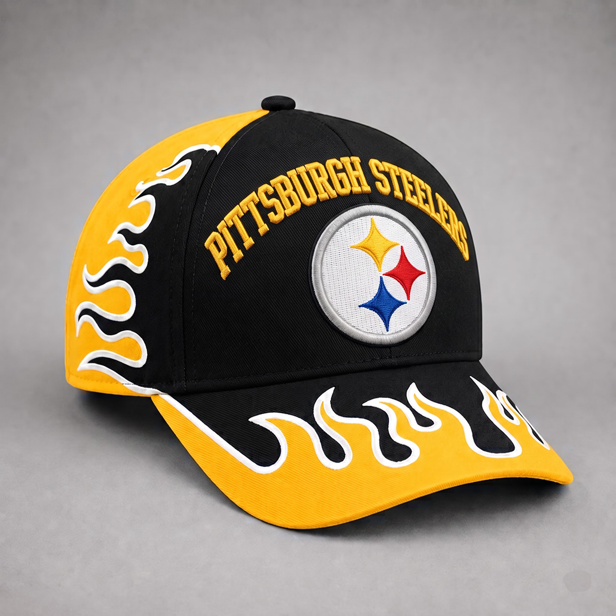 PS Premium NFL Flame Curved Brim Baseball Cap
