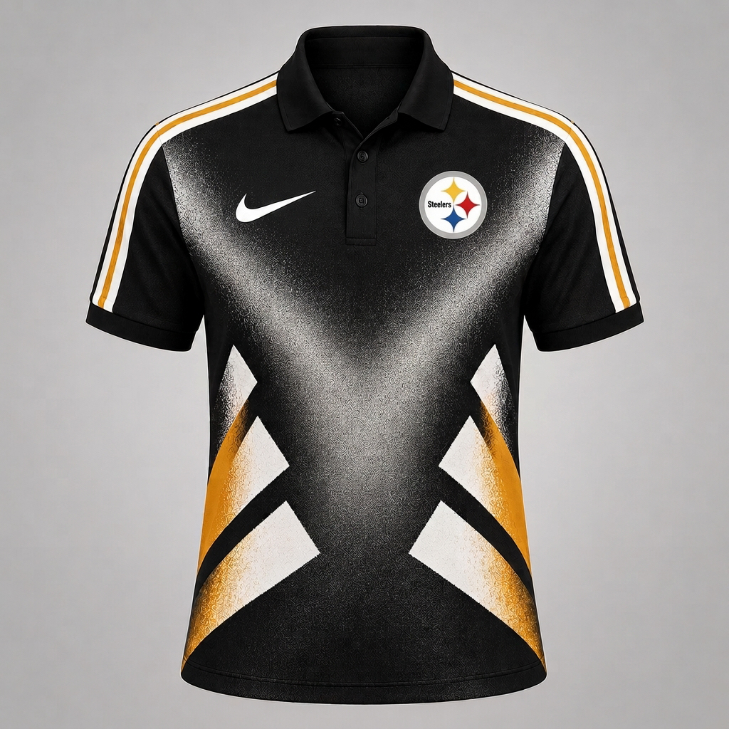 PS x Premium NFL Sports Fan Geometric Pattern Polo Shirt