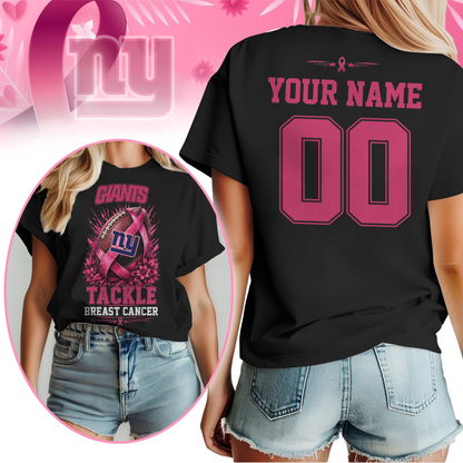 Personalized NYG x NFL Premium Tackle Breast Cancer Shirt
