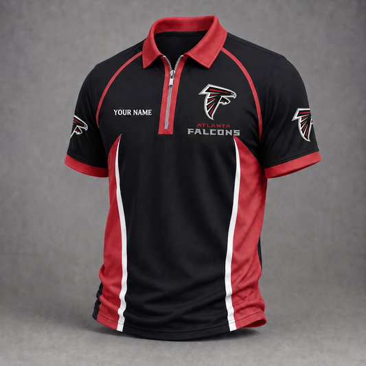 Premium NFL ATL Performance Zipper Polo Shirt