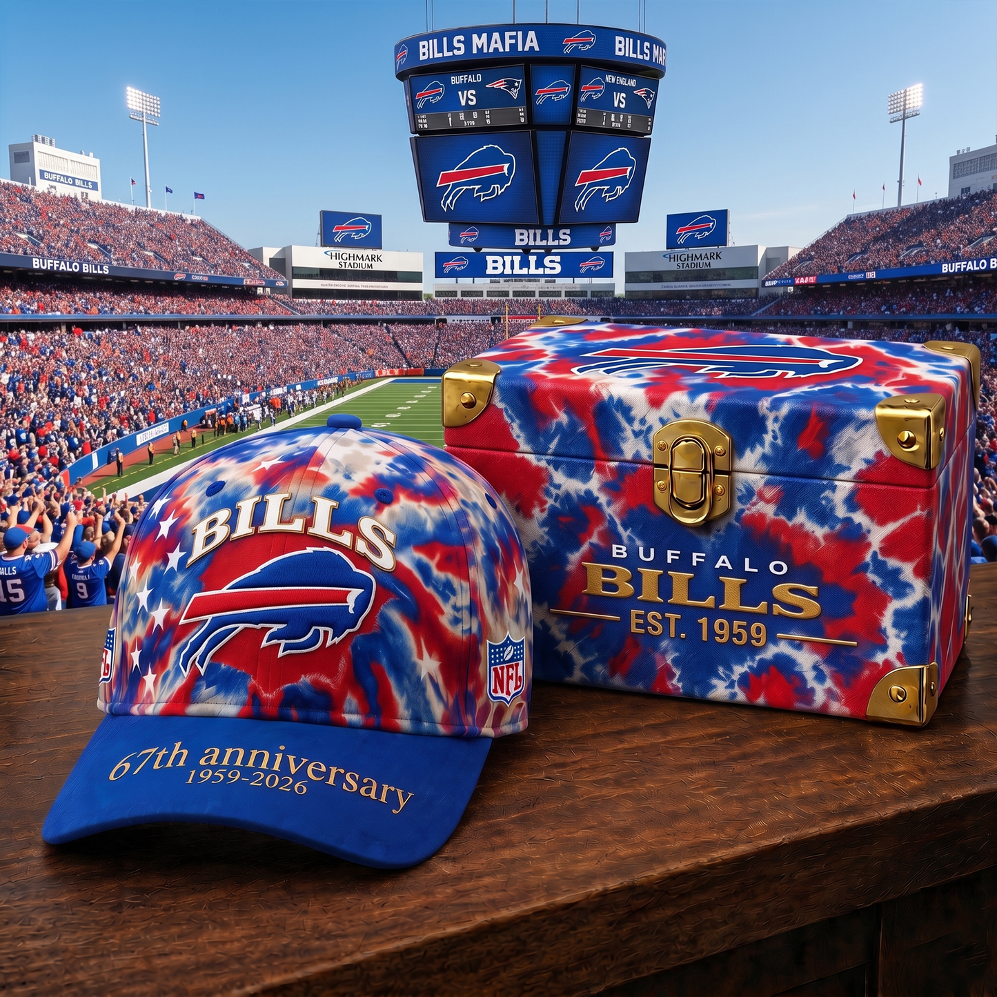 Premium NFL BUF Anniversary Pride Cap